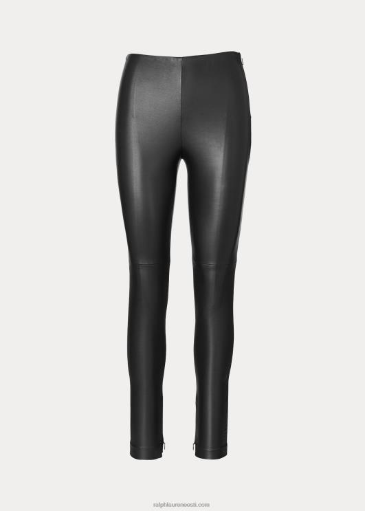 Ralph Lauren naised eleanora venivast nahast püksid PR0V9367 must