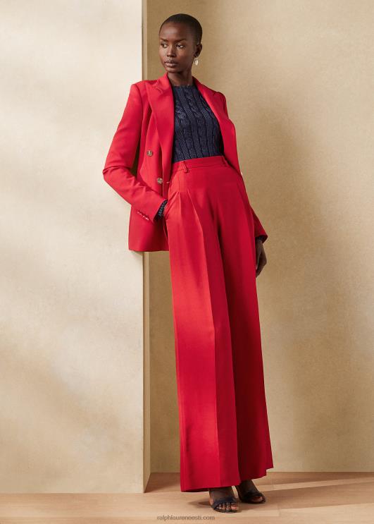 Ralph Lauren naised graciela siidist shantung püksid PR0V3515 rouge