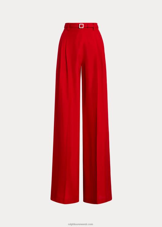 Ralph Lauren naised graciela siidist shantung püksid PR0V3515 rouge