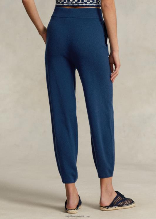 Ralph Lauren naised kašmiirist kärbitud kitsenev püks PR0V3134 merevägi