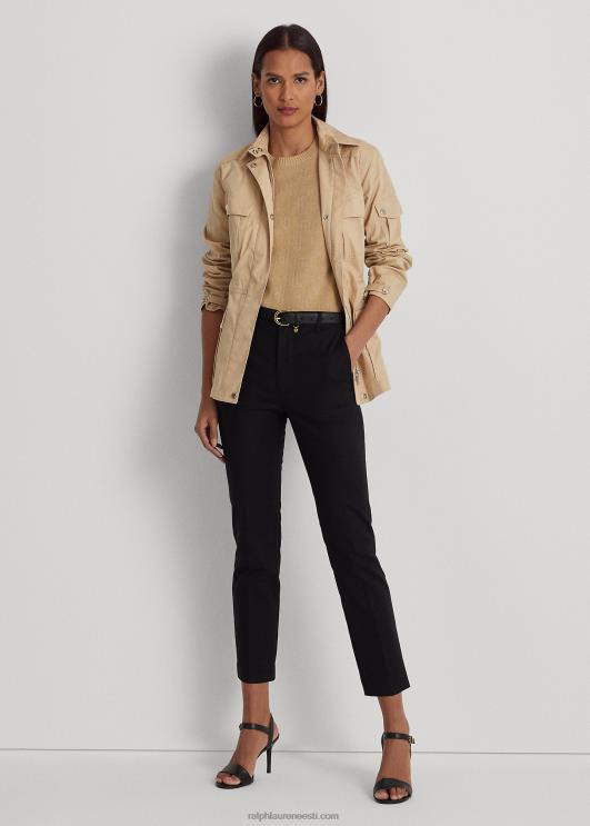 Ralph Lauren naised kahepoolne veniv puuvillane püks PR0V9587 must