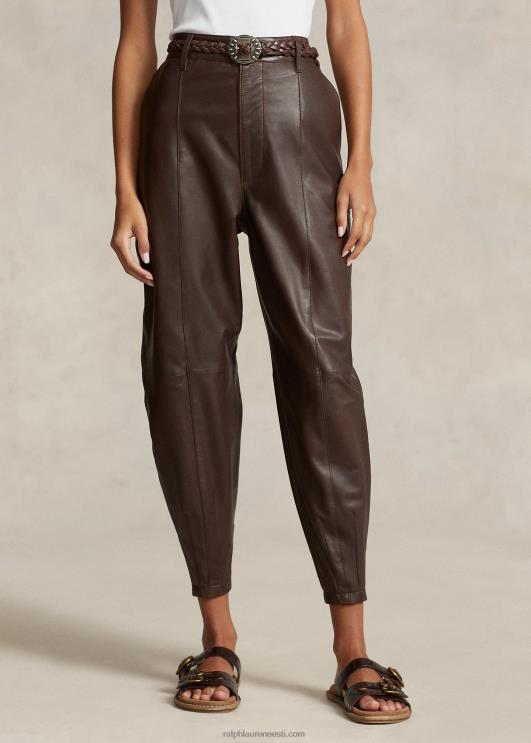 Ralph Lauren naised lambanahast kitsenev püks PR0V9203 tubakas