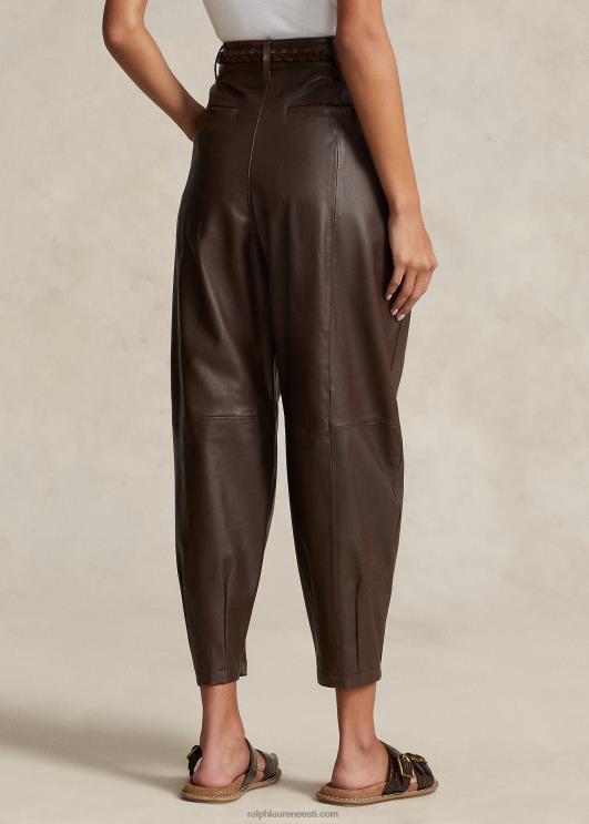 Ralph Lauren naised lambanahast kitsenev püks PR0V9203 tubakas