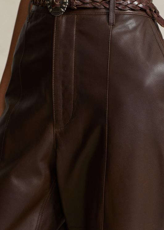 Ralph Lauren naised lambanahast kitsenev püks PR0V9203 tubakas