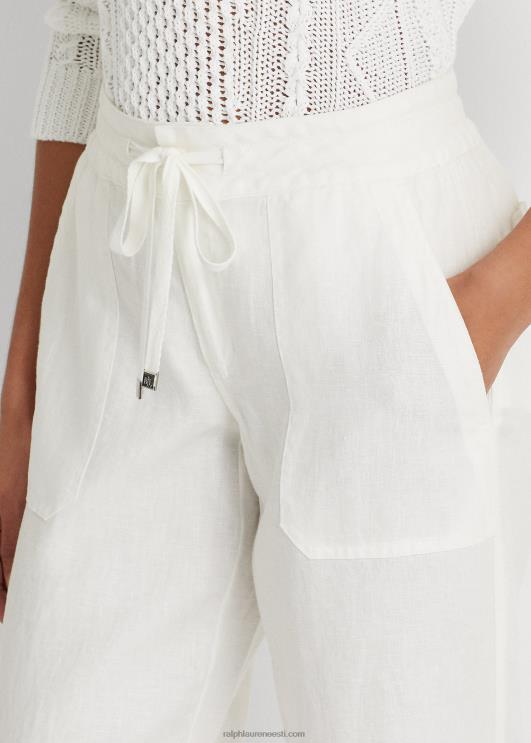 Ralph Lauren naised linased laia säärega püksid PR0V3964 valge