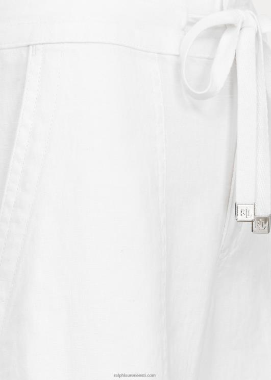 Ralph Lauren naised linased laia säärega püksid PR0V3964 valge