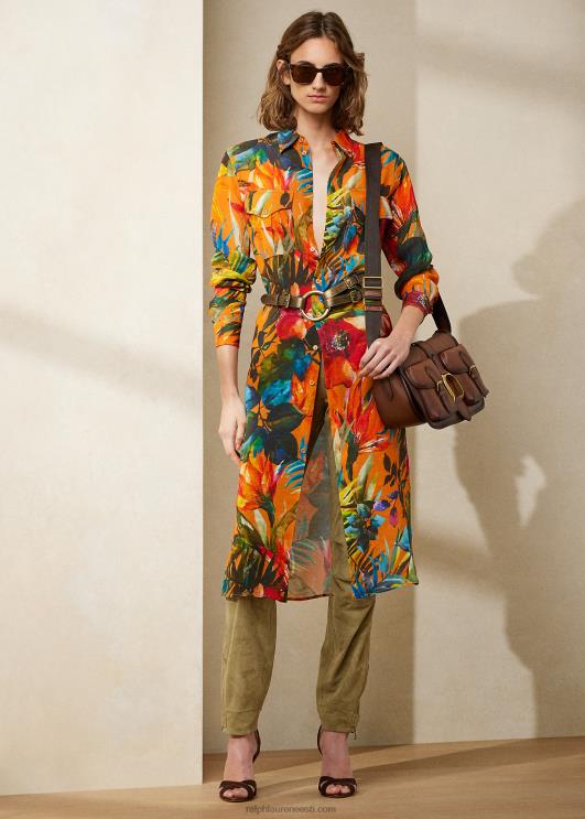 Ralph Lauren naised mitchell lamba-seemisnahast püksid PR0V3574 samblikroheline