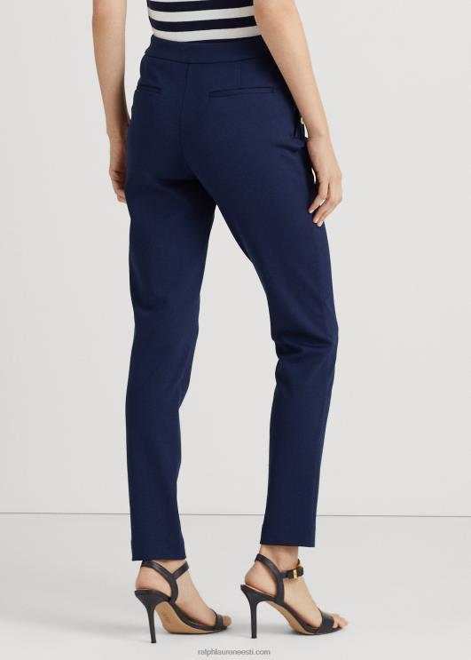 Ralph Lauren naised nööbiga ponte pahkluupüksid PR0V3954 rafineeritud merevägi