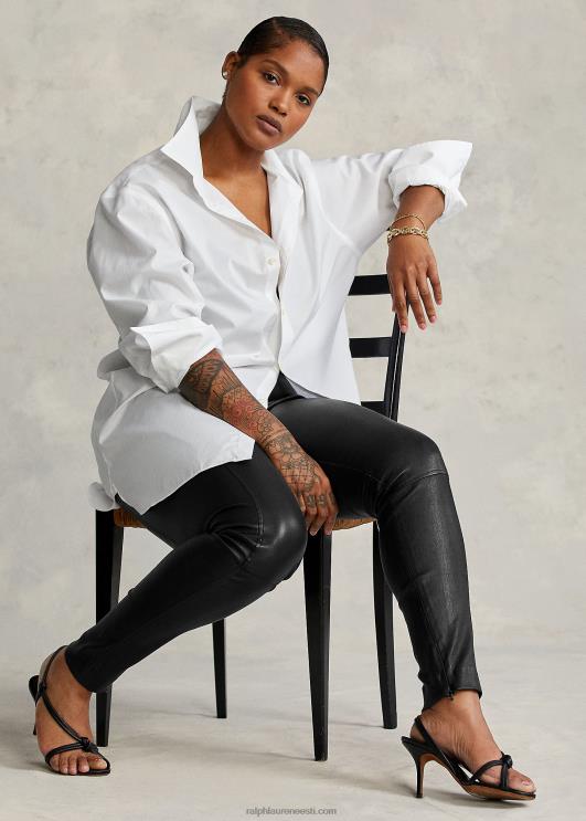 Ralph Lauren naised nahast kitsad püksid PR0V3342 must