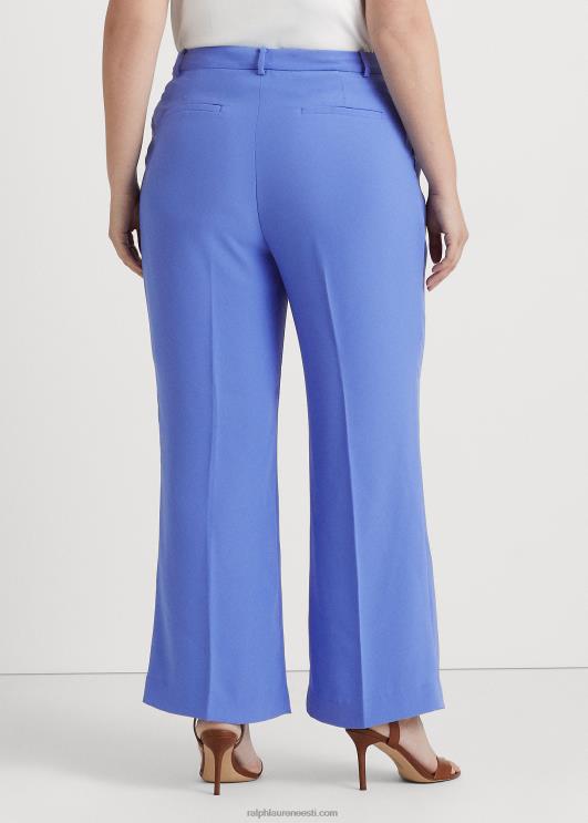 Ralph Lauren naised plisseeritud georgette püksid PR0V4804 Uus-Inglismaa sinine