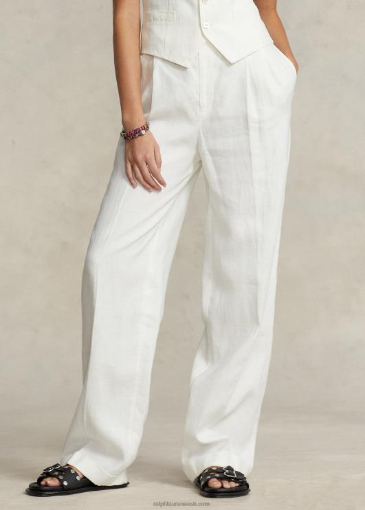 Ralph Lauren naised plisseeritud linane püks PR0V2945 nevis