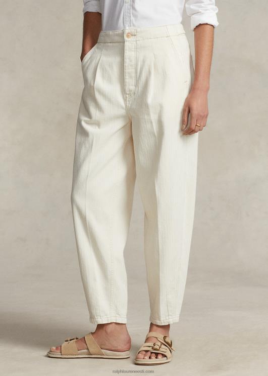 Ralph Lauren naised plisseeritud puuvillane kalasabapüks PR0V3201 loomulik