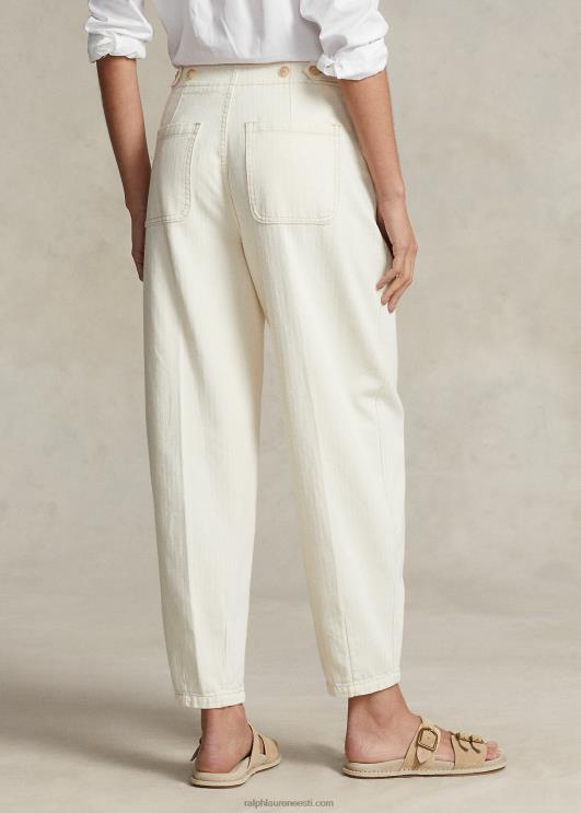 Ralph Lauren naised plisseeritud puuvillane kalasabapüks PR0V3201 loomulik