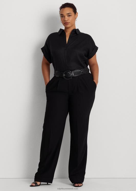 Ralph Lauren naised plisseeritud soobel krepp püksid PR0V4783