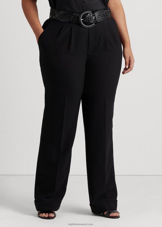 Ralph Lauren naised plisseeritud soobel krepp püksid PR0V4783