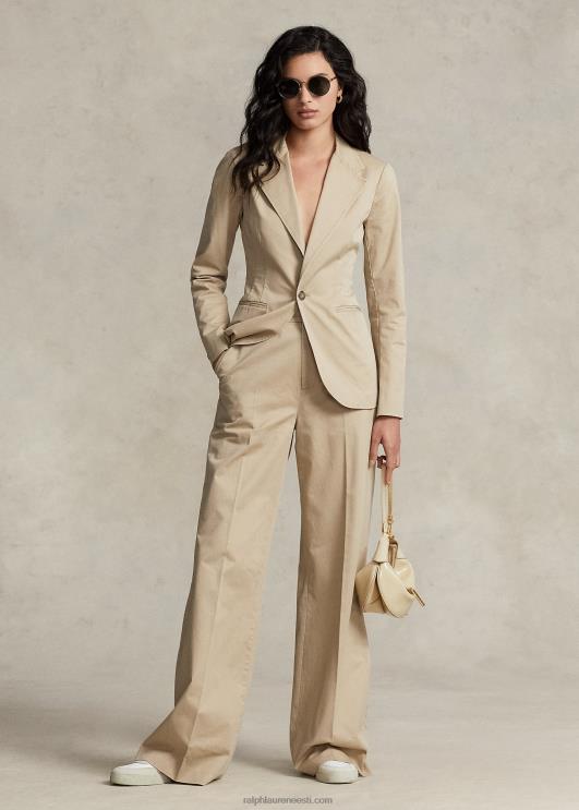 Ralph Lauren naised plisseeritud veniv toimsel laia säärega püksid PR0V3176 tan