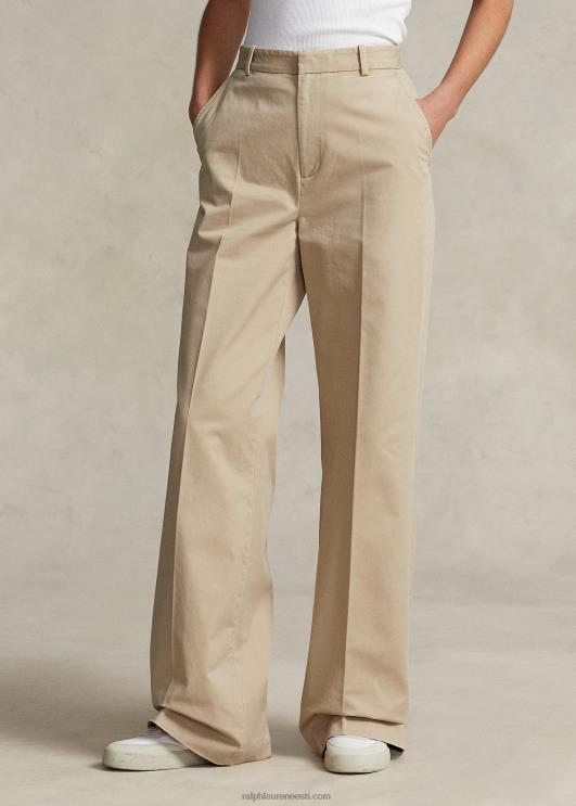 Ralph Lauren naised plisseeritud veniv toimsel laia säärega püksid PR0V3176 tan