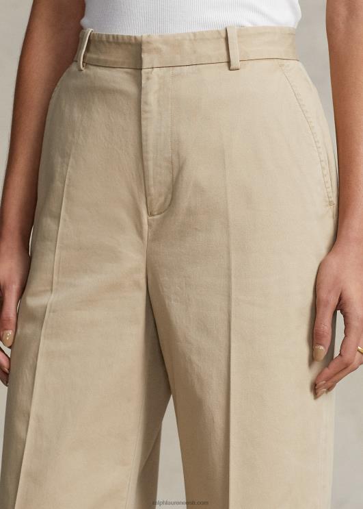 Ralph Lauren naised plisseeritud veniv toimsel laia säärega püksid PR0V3176 tan