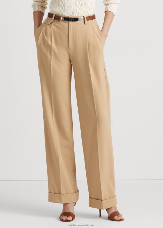 Ralph Lauren naised plisseeritud villasegune toimne püks PR0V4049 kasepruun