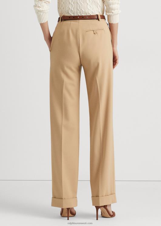 Ralph Lauren naised plisseeritud villasegune toimne püks PR0V4049 kasepruun