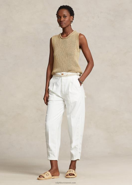 Ralph Lauren naised porgand chino püksid PR0V2959 valge