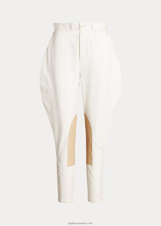 Ralph Lauren naised õrnalt puuvillased jodhpuripüksid PR0V3559 elevandiluust