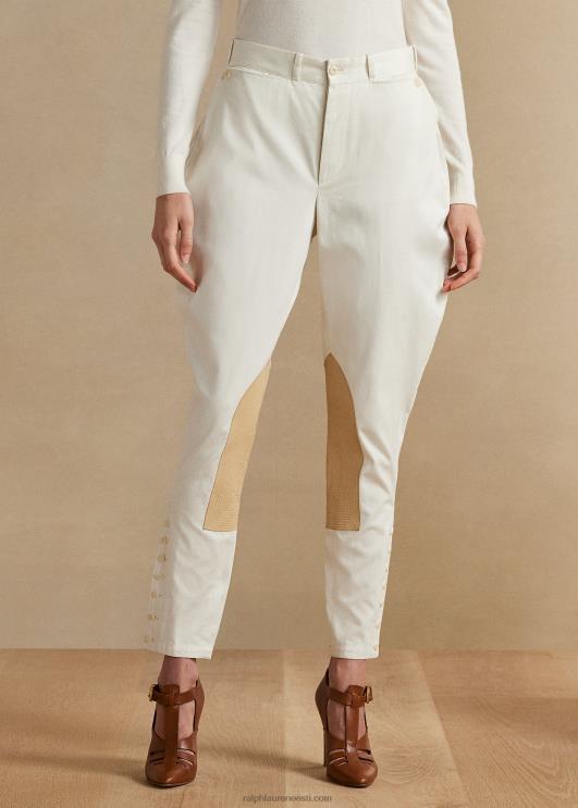 Ralph Lauren naised õrnalt puuvillased jodhpuripüksid PR0V3559 elevandiluust