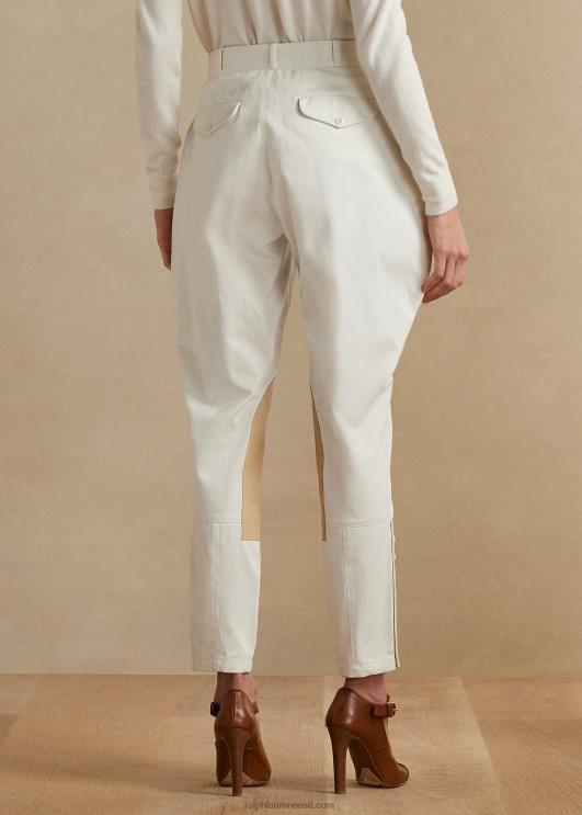 Ralph Lauren naised õrnalt puuvillased jodhpuripüksid PR0V3559 elevandiluust