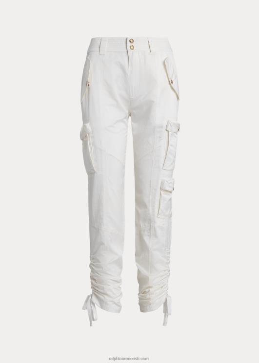 Ralph Lauren naised shantung lasti püksid PR0V4850 valge