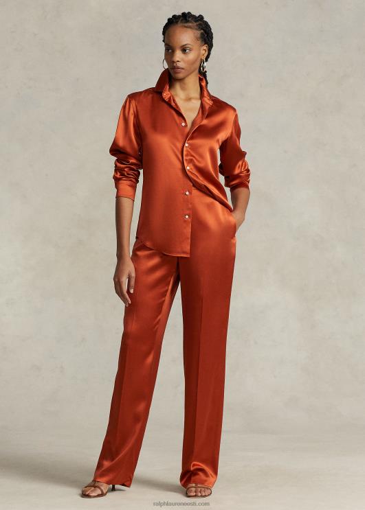 Ralph Lauren naised siidist charmeuse sirged püksid PR0V3209 magus kartul