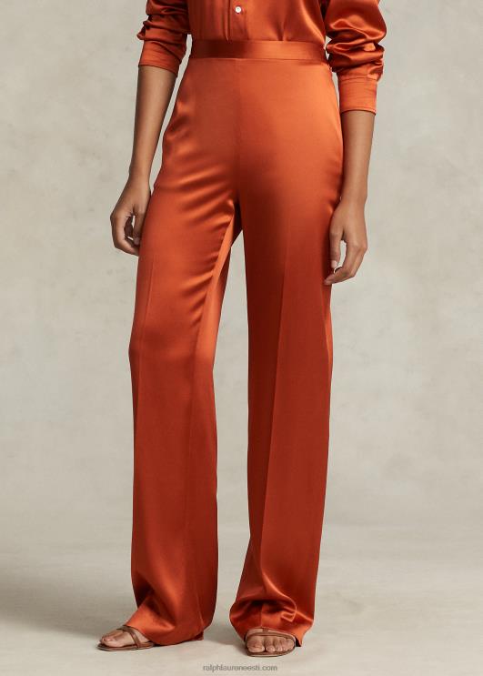 Ralph Lauren naised siidist charmeuse sirged püksid PR0V3209 magus kartul
