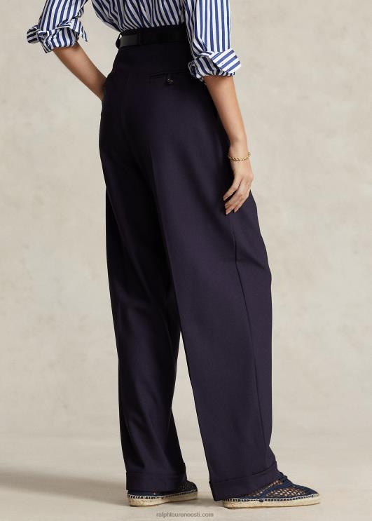 Ralph Lauren naised sirge jalaga villasegupüksid PR0V9123 merevägi