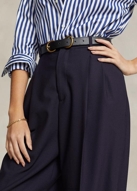 Ralph Lauren naised sirge jalaga villasegupüksid PR0V9123 merevägi