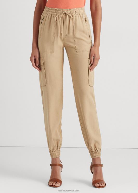 Ralph Lauren naised twill cargo pahkluupüksid PR0V3793 kasepruun