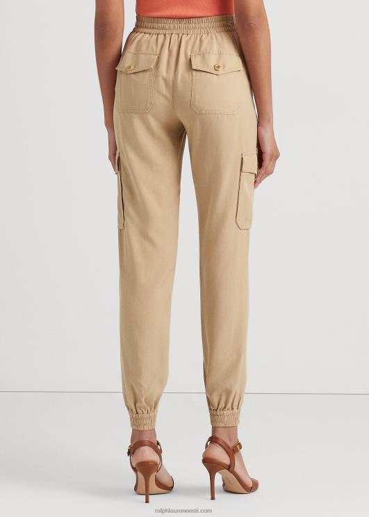 Ralph Lauren naised twill cargo pahkluupüksid PR0V3793 kasepruun