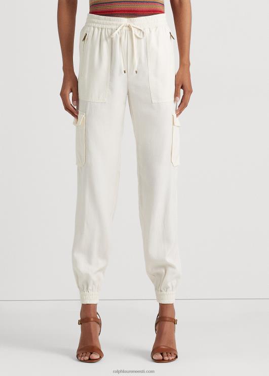 Ralph Lauren naised twill cargo pahkluupüksid PR0V4293 mascarpone kreem