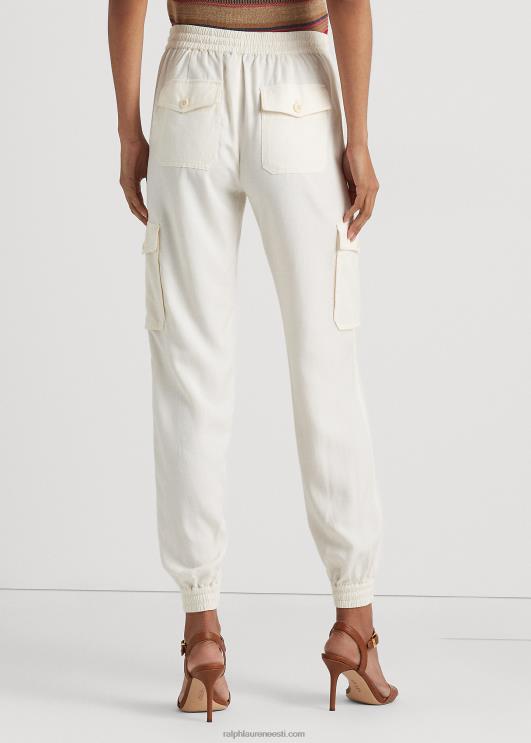Ralph Lauren naised twill cargo pahkluupüksid PR0V4293 mascarpone kreem