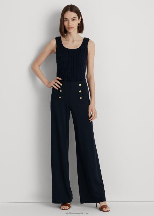 Ralph Lauren naised veniv jersey laia säärega püksid PR0V9157 merevägi