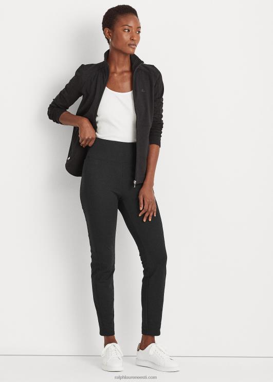 Ralph Lauren naised veniv puuvillane kõhn püks PR0V3822 must