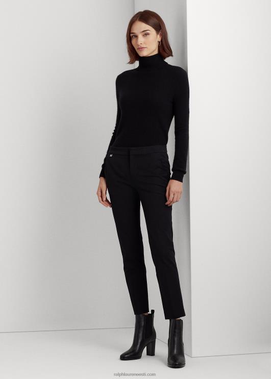 Ralph Lauren naised veniv puuvillane kõhn püks PR0V4167 must