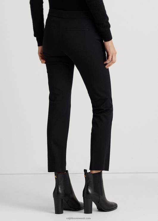 Ralph Lauren naised veniv puuvillane kõhn püks PR0V4167 must