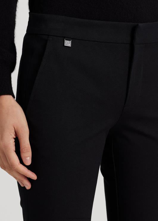 Ralph Lauren naised veniv puuvillane kõhn püks PR0V4167 must