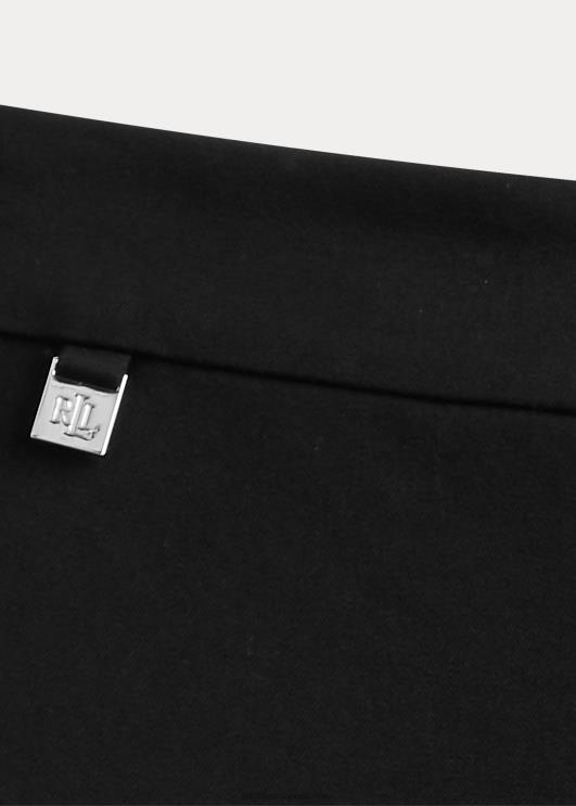 Ralph Lauren naised veniv puuvillane kõhn püks PR0V4167 must