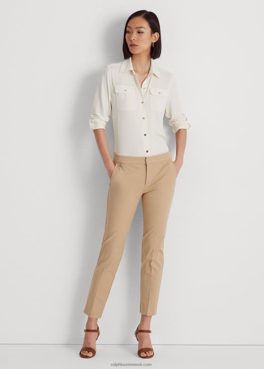 Ralph Lauren naised veniv puuvillane kõhn püks PR0V4168 kasepruun
