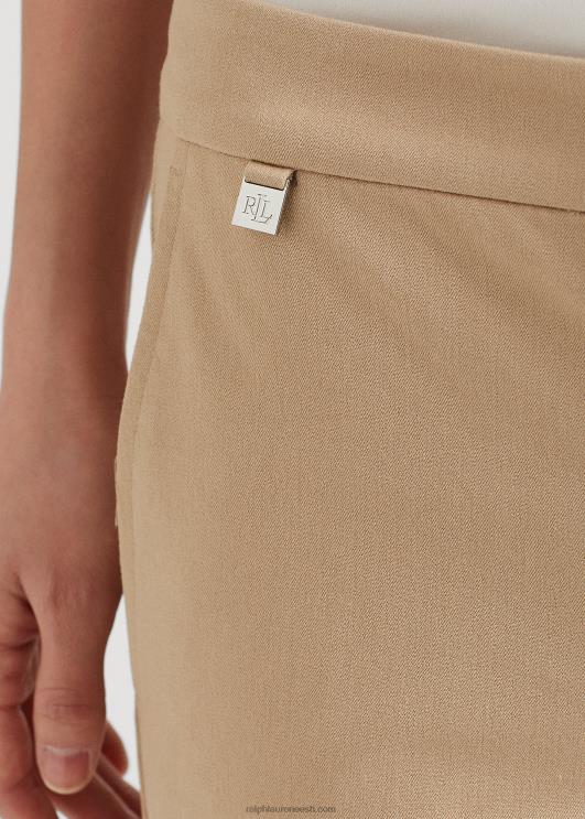 Ralph Lauren naised veniv puuvillane kõhn püks PR0V4168 kasepruun