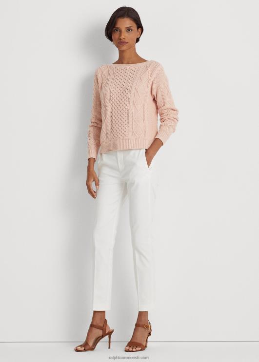 Ralph Lauren naised veniv-puuvillasegune püks PR0V4817 valge