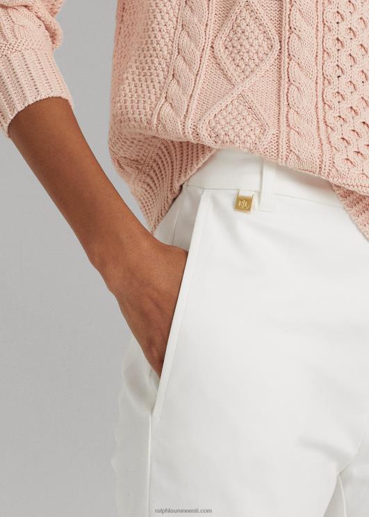 Ralph Lauren naised veniv-puuvillasegune püks PR0V4817 valge