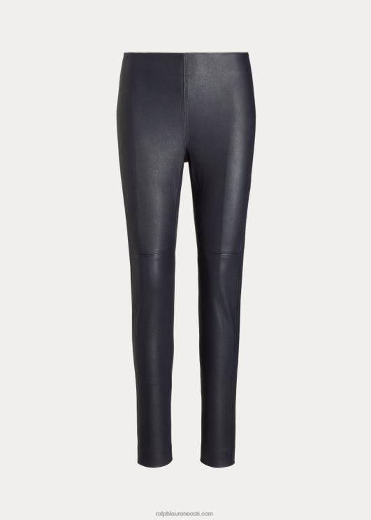 Ralph Lauren naised venivast nahast kitsad pahkluupüksid PR0V9558 merevägi