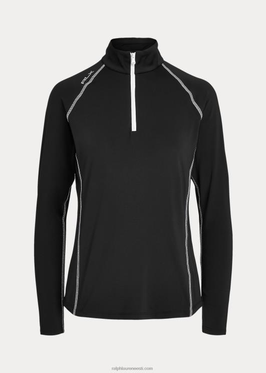 Ralph Lauren naised jersey veerandtõmblukuga pullover PR0V3700 must