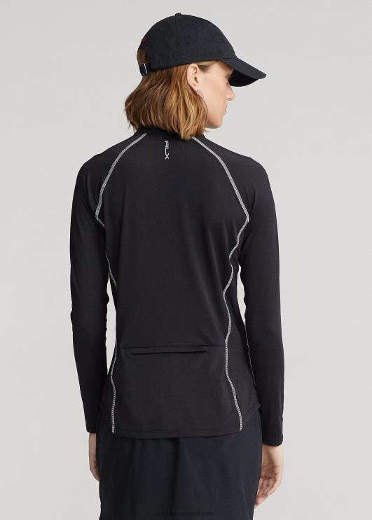 Ralph Lauren naised jersey veerandtõmblukuga pullover PR0V3700 must